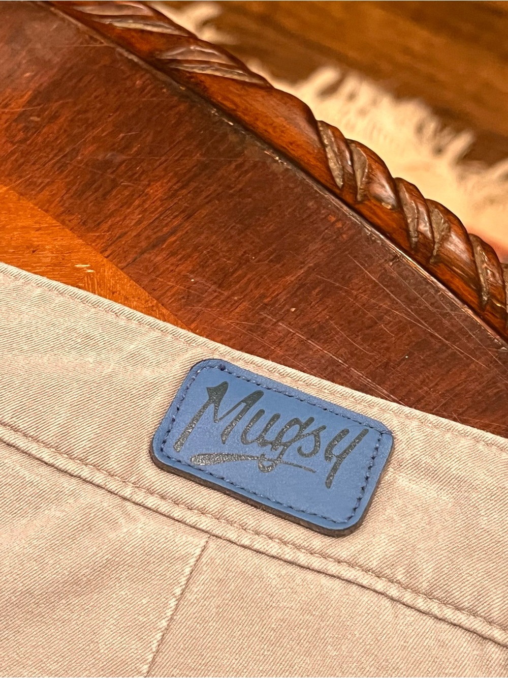 Mugsy Men’s Damens Classic 4-Way Stretch Chinos 34x32 Gray - Picture 8 of 16